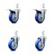 Service Caster 4 Inch Blue Poly Swivel 3/4 Inch Square Stem Caster Total Lock Brakes SCC, 2PK SCC-SQTTL20S414-PPUB-BLUE-34-2-S-2 - alternate 3